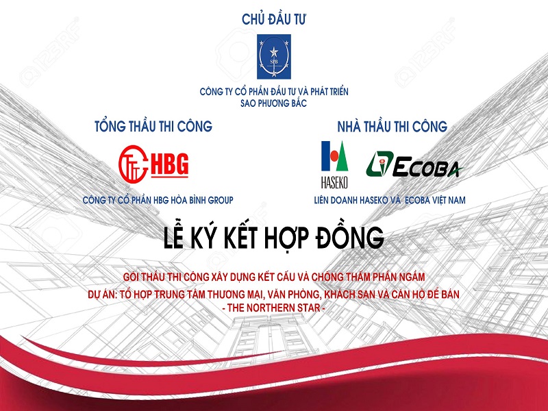 HBG Hòa Bình Group và Liên doanh Haseko-Ecoba ký kết hợp đồng thi công xây dựng